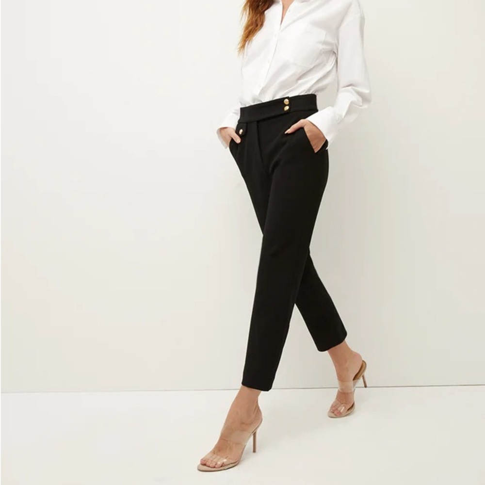 Veronica Beard Renzo straight leg ankle black pants size 4
